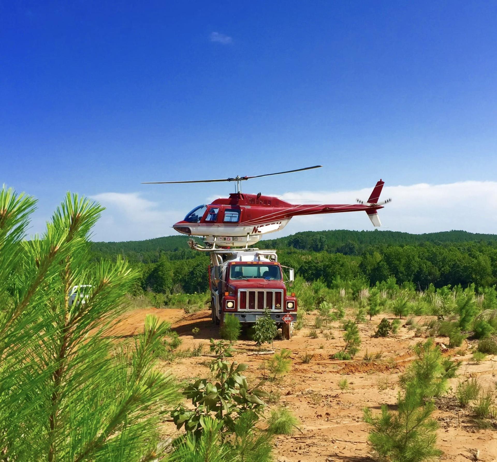 Helicopter herbicide application for pine reforestation site preparation in Mississippi