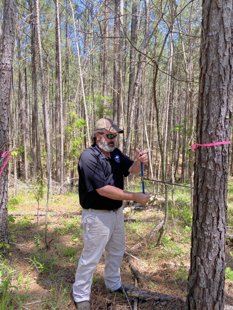 Eric Entrekin, founder of Southeast Forestlands, in the field